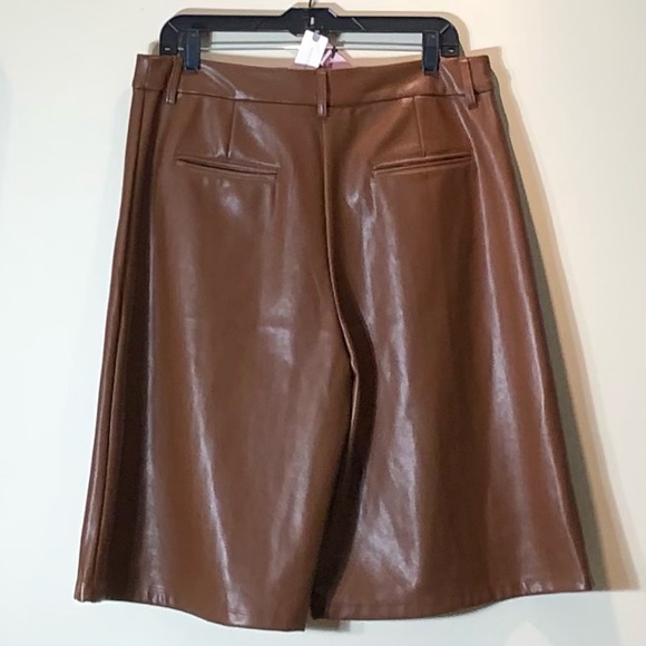 Anthropologie Davina Faux Leather Culottes SzL - Picture 5 of 10